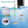 Hang On Aquarium Filter 3W 66GPH Adjustable Waterfall Water Flow Quiet Fish Tank With Biochemical Filter For 2-8 Gallons Small Fish Tank