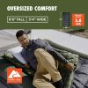 Oversized 30-Degree Cool Weather Rectangular Sleeping Bag, Gray, 40"x80"