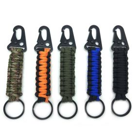 Mountaineering Survival Keychain Outdoor Hand Knitted Eagle Beak Buckle Keychain (Color: Orange)