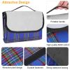 60" x 78" Waterproof Picnic Blanket Handy Mat with Strap Foldable Camping Rug